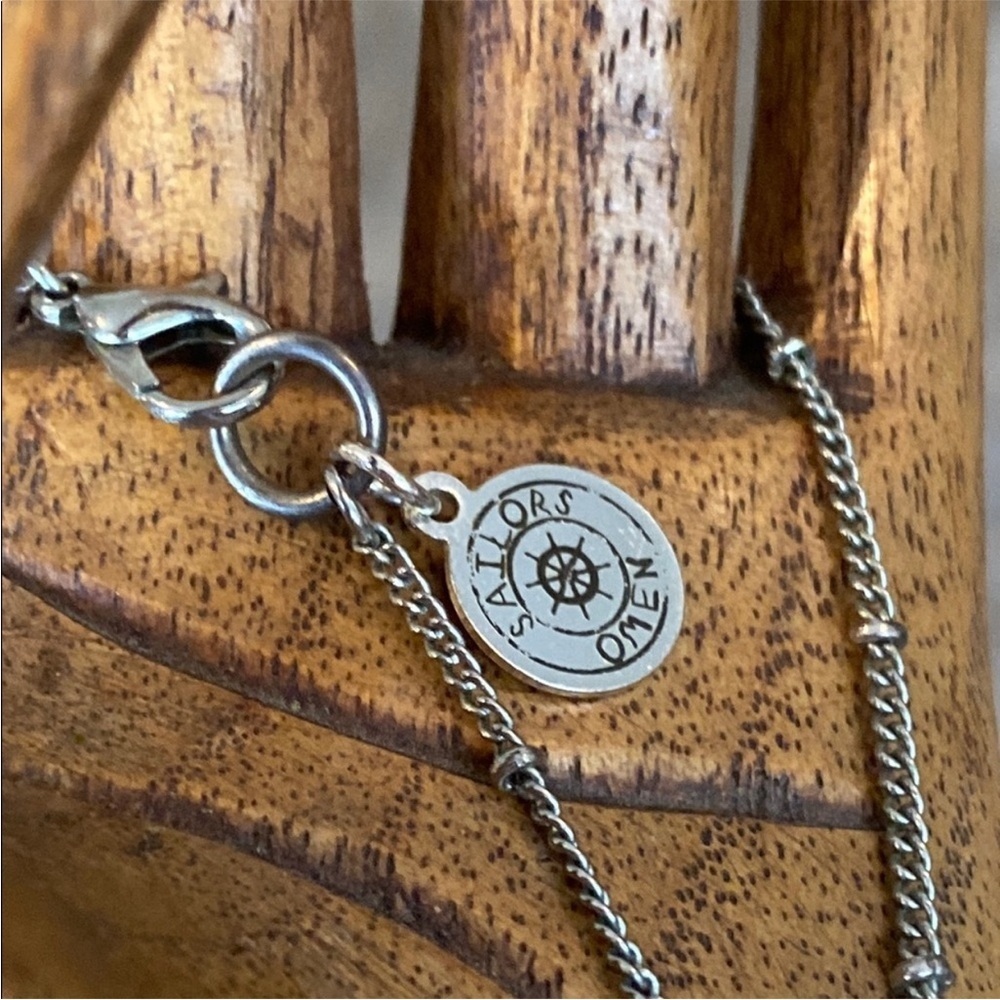 Silver Buddha Choker Necklace • Zen Meditation Spiritual Jewelry • Minimalist - Picture 5 of 7